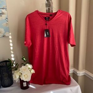 NWT Hugo Boss Tilson V-neck Tee Red XL